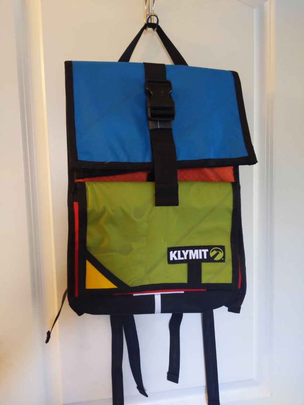 Klymit and Green Guru Joyride 24L Roll Top Backpack Multicolor Upcycled Material